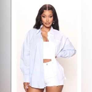 Brand NEW WITH TAGS color block oversized flannel shirt